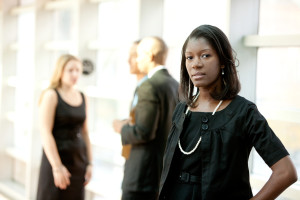 African American woman in a potentially hostile work environment.